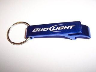 BUD LIGHT BOTTLE OPENER KEYCHAIN metal blue BL beer key ring new