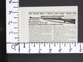 1935 GRIFFIN HOWE Custom 25 Roberts Bolt Action Varmint Rifle magazine 