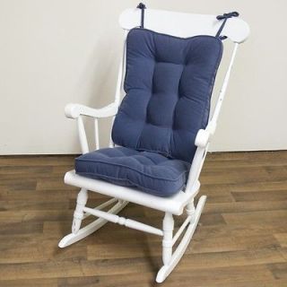   Home Fashions Standard Hyatt Fabric Rocking Chair Cushion in Denim