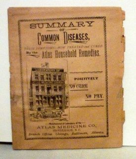 Atlas Household Remedies 1800s old advertising Henderson NC Medicine 