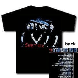 Seether Band music t shirt New Black Small Slim Fit Soft Cotton