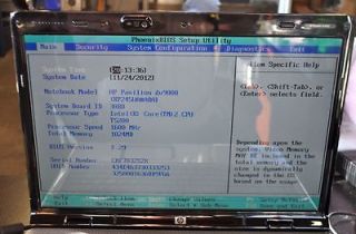 HP Pavilion dv9000 17 Core 2 Duo Laptop RP246UA#ABA Good LCD 