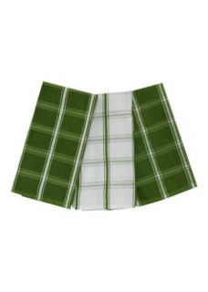Matalan   3 Pack Check Terry Tea Towels in Dark Green