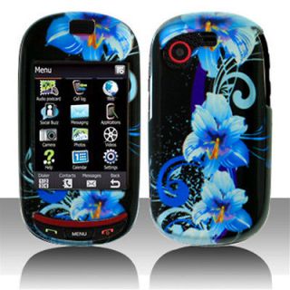 Blue Flower Cover Case For Samsung Gravity Touch T669