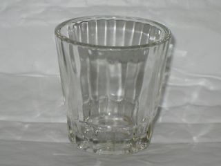 Vintage Mid Century Federal Ribbed Clear Shot Glass   Holds 1 Jigger 1 