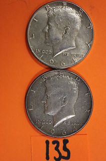   1964 Kennedy Half Dollars Very Fast  Junk Coins? 135