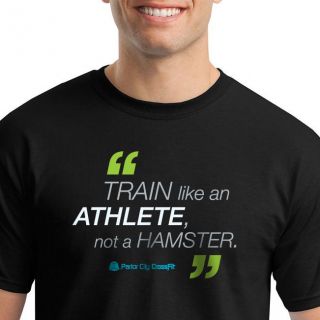   Train Like an Athlete tshirt Men Cross Fit T Shirt Hamster Black Shirt