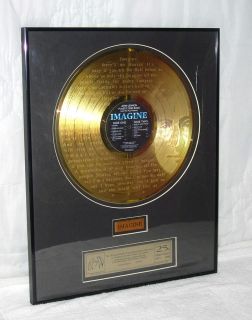   LENNON LIMITED EDITION 24K GOLD PLATED IMAGINE LP 25TH ANNIVERSARY