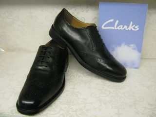 Clarks Brink Catch Black Formal Leather Brogue Lace Up Shoes