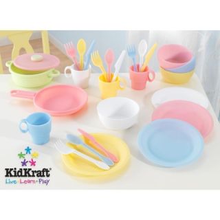   Piece Pastel Cookware Set Play Kitchen Food Set Kids Childrens Toy