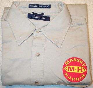 Mens Massey Harris Short Sleeve Twill Shirt w/Pocket (3 colors)