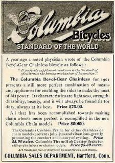   Columbia Bicycle Sales Department Hartford Connecticut Bike Chainless