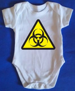 BIO HAZARD Baby Vest Grow Body Suit Baby Clothes funny smelly baby 