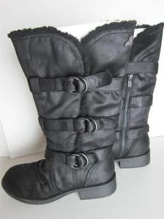 NEW Roxy  Womens Black Suede/Faux Fur Atlanta Boots Size 8.5 $84.00