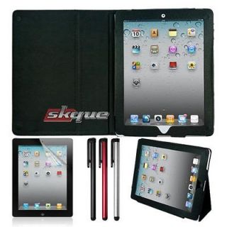   Accessory Folio Leather Case Stand Stylus Film For ipad 2 2nd 3 3rd