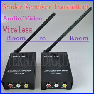 4GHz Wireless 2W Room to Room Audio Video Transmitter & Receiver For 