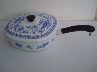 cast iron enameled blue cookware