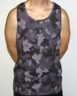 LIFTED RESEARCH GROUP Tank Top New $28 Mens Purple Leaf Shirt 