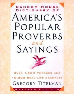   Popular Proverbs by Gregory Titelman 2000, Paperback, Revised