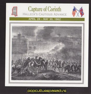 CAPTURE OF CORINTH MISSISSIPPI 1862 U.S CIVIL WAR CARD Beauregard