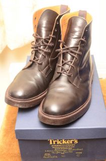   BURFORD ESPRESSO BROWN LEATHER BOOTS UK 10 *WITH ORIGINAL BOX
