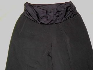 Womens Marciano Roll Down Waist Black Pants Large Wide Leg