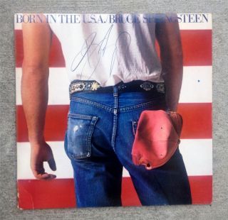 BRUCE SPRINGSTEEN BORN IN THE USA AUTOGRAPHED LP RECORD ALBUM VIDEO 