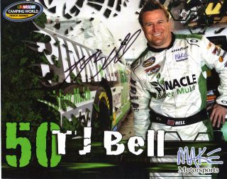 2011 T J BELL SIGNED PINNACLE RUBBER MULCH #50 CAMPING WORLD TRUCK 