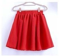 New High Waist Pleated Double Layer Chiffon Short Shirred Skirts Mini 