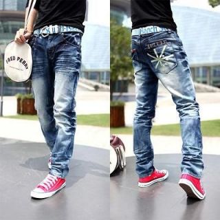 2012SS Fashion Mens washed Union Jack Flag design Personality Jeans 