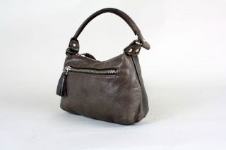 elle GORGEOUS Leather Bag Purse Pelle Italy Brown