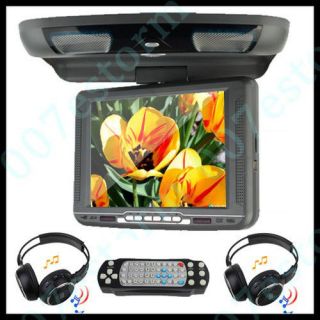   LCD Roof Mount Car Overhead CD DVD Player IR Headphone Game Handle