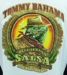 New Mens Tommy Bahama White Ugly Iguana Salsa Fistfull of Chiles Tee T 
