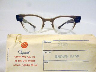 Vintage Mens Eyeglass Frame by Imperial called 3750 in Brown Fade 42 