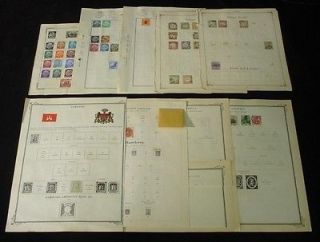 GERMANY German Empire AFRICA Hamburg STAMPS 9 Pages Old Collection LOT 