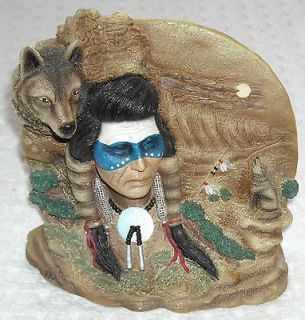  Spirit of Vision Indian Wolf American Figurine Hamilton Collection
