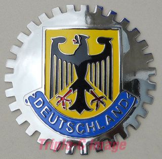 DEUTSCHLAND GERMAN/GERMANY FLAG CAR GRILLE BADGE