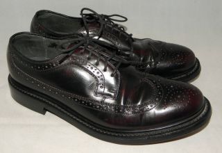 JARMAN MAROON LEATHER WING TIP DRESS OXFORDS; SIZE 8.5D; MADE IN KOREA