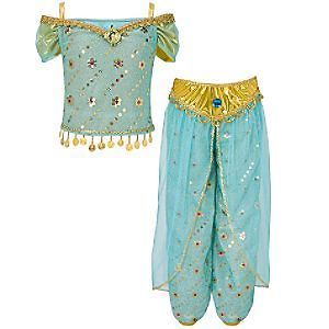 NWT DISNEY WORLD Aladdin Princess JASMINE 2PC Fancy Dress COSTUME 7/8
