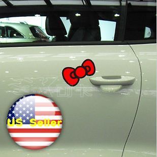 Hello Kitty Black Red Big Bow Laptop Car Girl Decal Vinyl Sticker 