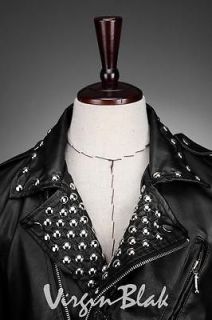vb HOMME Studded Faux Leather Biker Jacket 4XJ