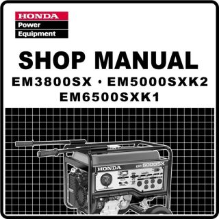Honda EM3800 EM5000 EM6500 Generator Service Repair Manual 61Z2100