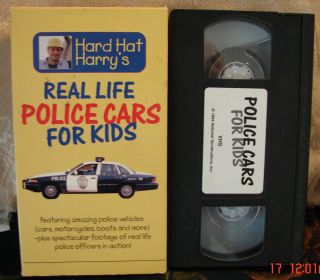 Hard Hat Harrys Real Life POLICE CARS FOR KIDS Vhs Video Fun 