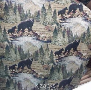 Bradley Sierra, Tapestry, Upholstery, High Country Lodge, Black Bear 