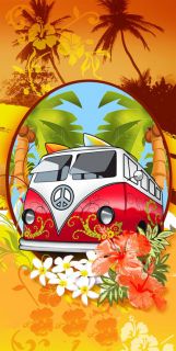 12 Hippie Mobile Beach Towel 30 X 60 Wholesale