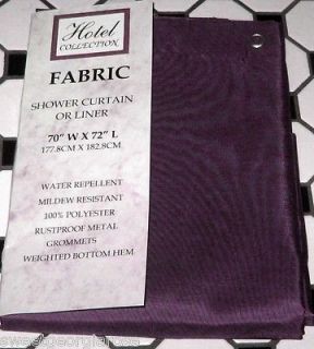 HOTEL COLLECTION Fabric Shower Curtain or Liner SOLID PLUM PURPLE 