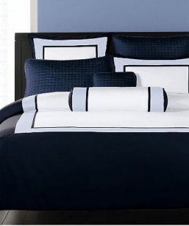 HOTEL COLLECTION   Marine Tri Colorblock Quilted Navy Twin Coverlet
