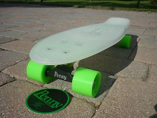 NEW* Penny Nickel Skateboard Cruiser 27 Complete GLOW White W/ Green 