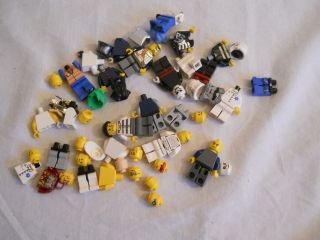 Lego figures minifigures people lot heads hats mixed Star Wars City 