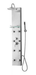 Stainless steel shower tower head spa massage &pressure balance panel 